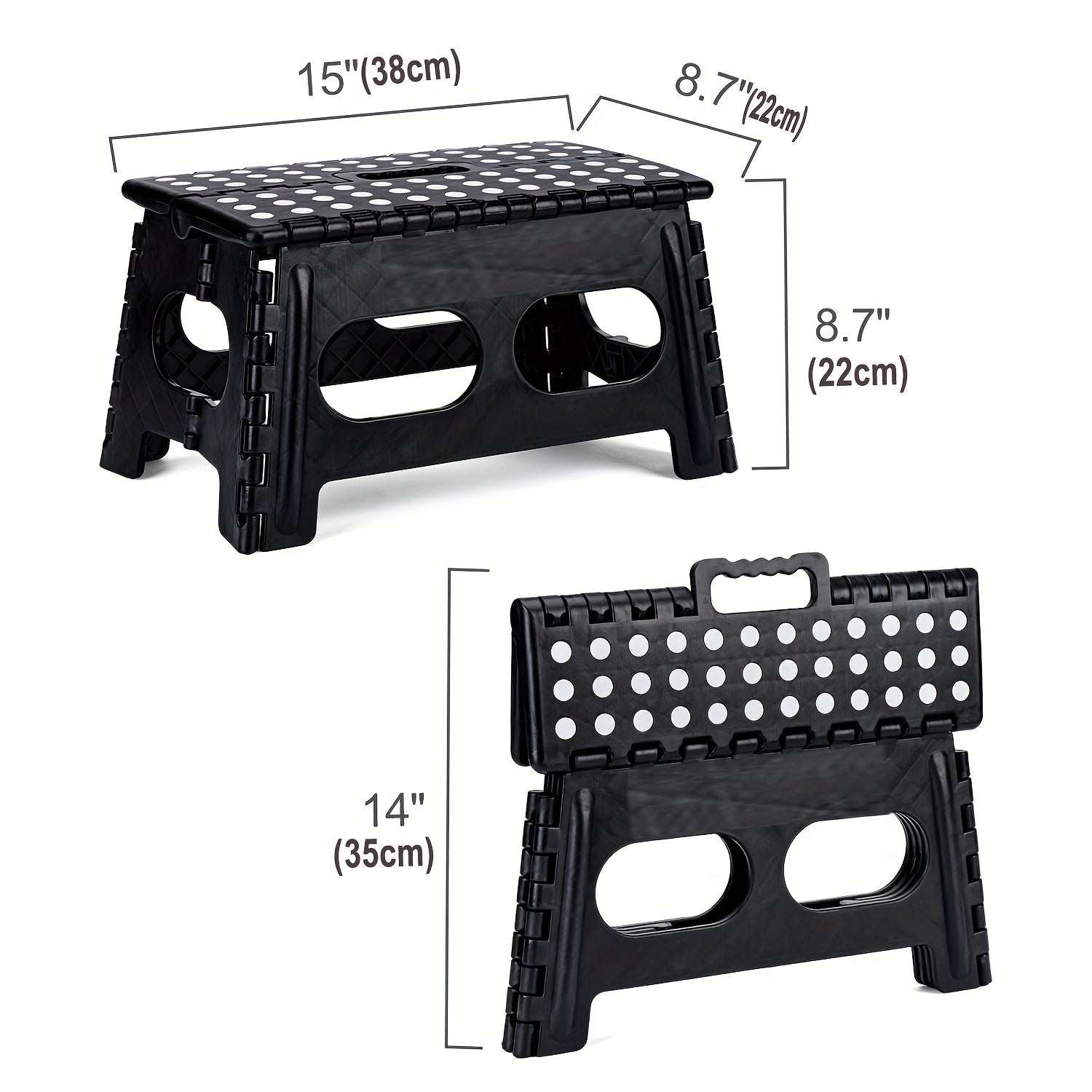 1pc Widened Folding Stools Portable Handle Plastic Foldable Chair