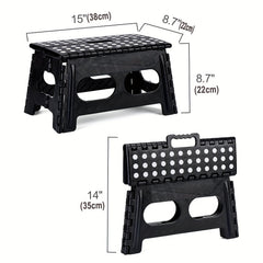 1pc Widened Folding Stools Portable Handle Plastic Foldable Chair