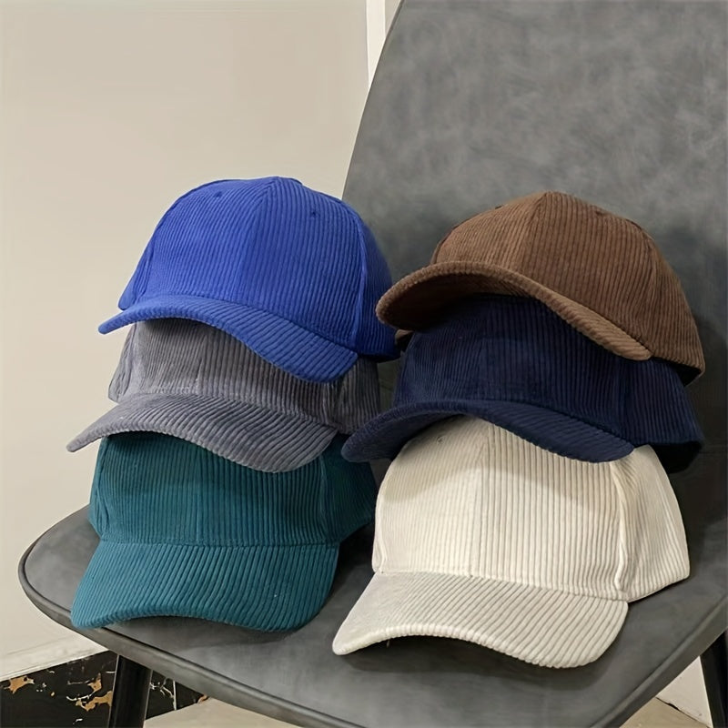 Adjustable Corduroy Baseball Cap for Outdoor Sport