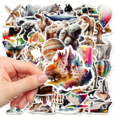 50pcs Animal Series Stickers for Laptop Waterproof DIY Water Cup Desktop