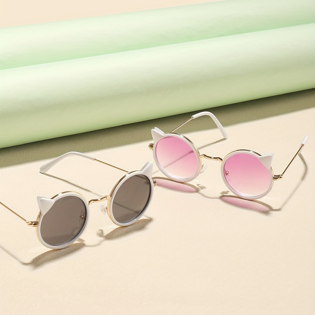 Kids Cartoon Cat Sunglasses, Sun Protection Outdoor Supplies
