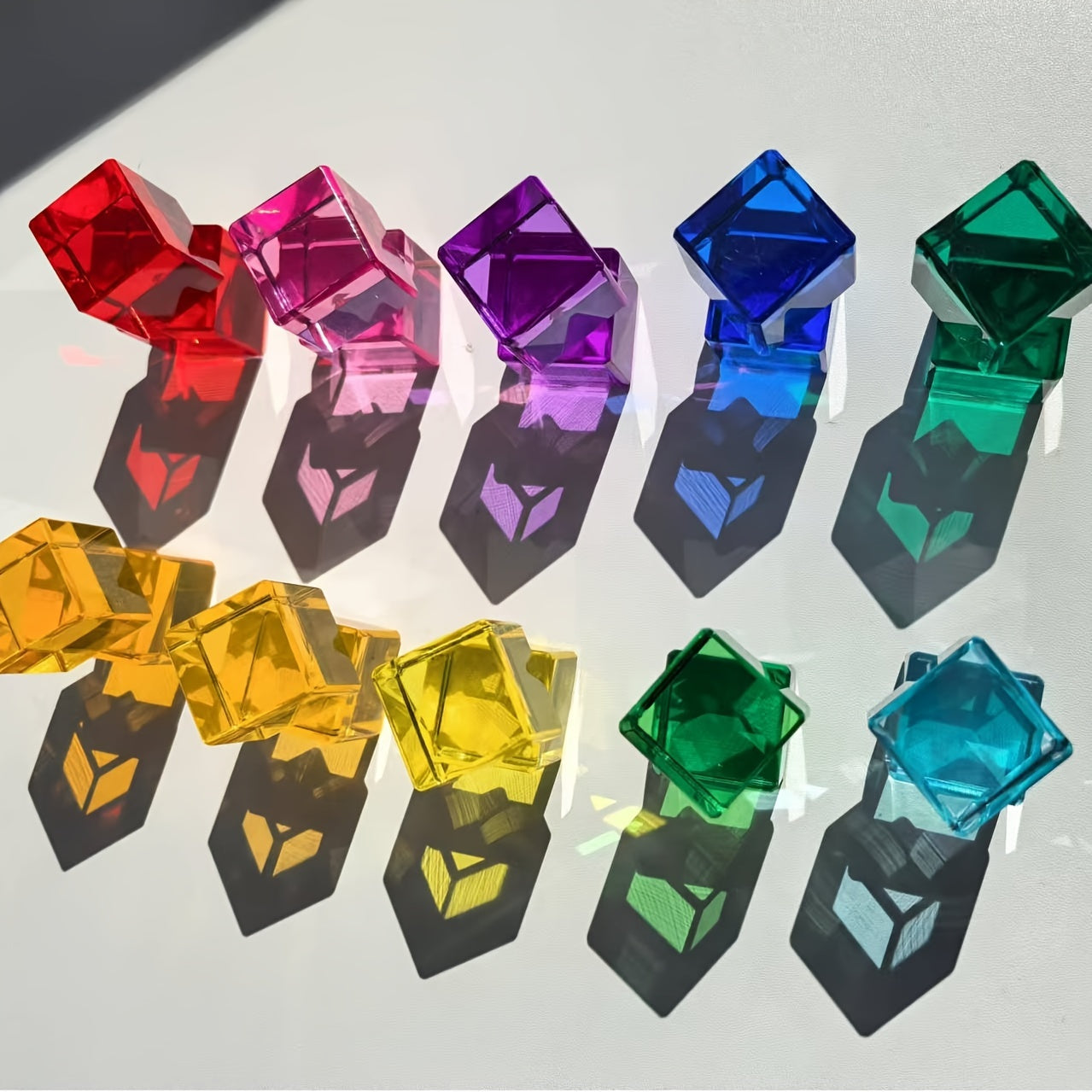 Acrylic Transparent Cube Gem Building Blocks Puzzle Toy