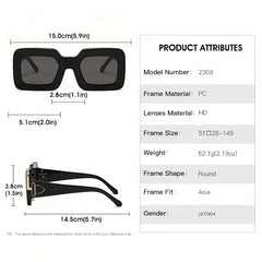 Square Sunglasses Gradient Glasses UV400