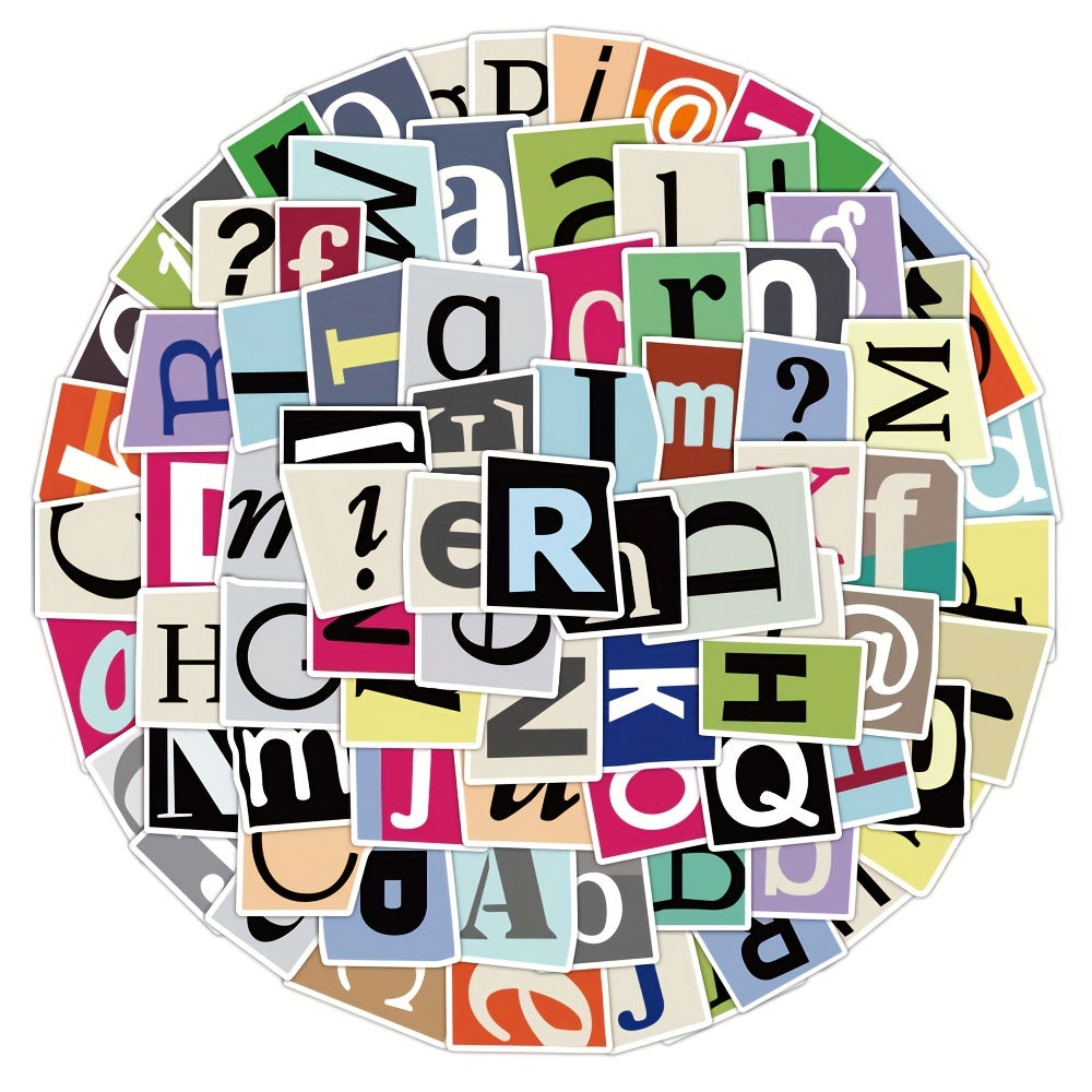 100pcs English Letter Stickers for Crafts, Scrapbooking, and Decor
