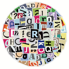 100pcs English Letter Stickers for Crafts, Scrapbooking, and Decor