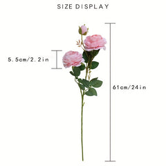 3 Western Roses European Core Flowers Simulation Wedding Decoration