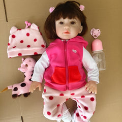 22 inch Reborn Doll with Brown Eyes and Movable Limbs