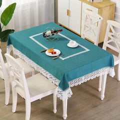 Cotton Linen Tablecloth Wrinkle Proof for Kitchen Dining Party Coffee Table Mat