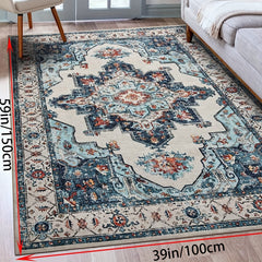 Bohemian Printed Flannel Floor Foam Mat, Non-slip, Machine Washable