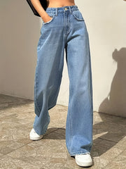Women's Wide Leg Jeans Loose Fit Denim Pants