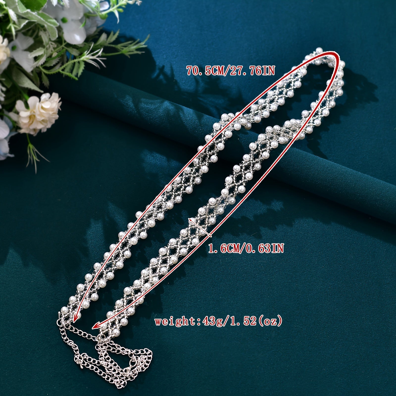 Boho Beaded Bridal Sash Wedding Dress Waist Accessory for Women