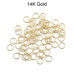 3-10mm 18K Golden Copper Jump Rings Split Rings 50-200pcs for DIY Jewelry Making