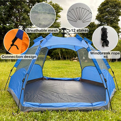 Waterproof Camping Tent Sun Shade Shelter for Outdoor Beach Camping