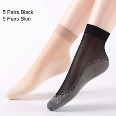 10 Pairs Lace Mesh Socks Lightweight Anti-snag Short Socks Women's Stockings