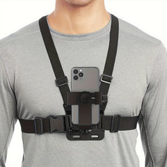 Universal Cell Phone Chest Harness Strap Holder Smartphone POV Video Clip