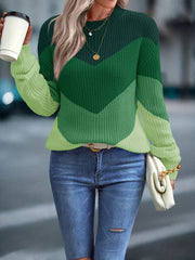 Crew Neck Pullover Sweater Casual Long Sleeve for Fall & Winter