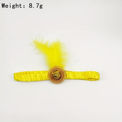 Yellow Feather Headband for Holiday Party