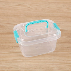 Clear Plastic Storage Box with Latching Lid for Stationery Makeup Toiletry