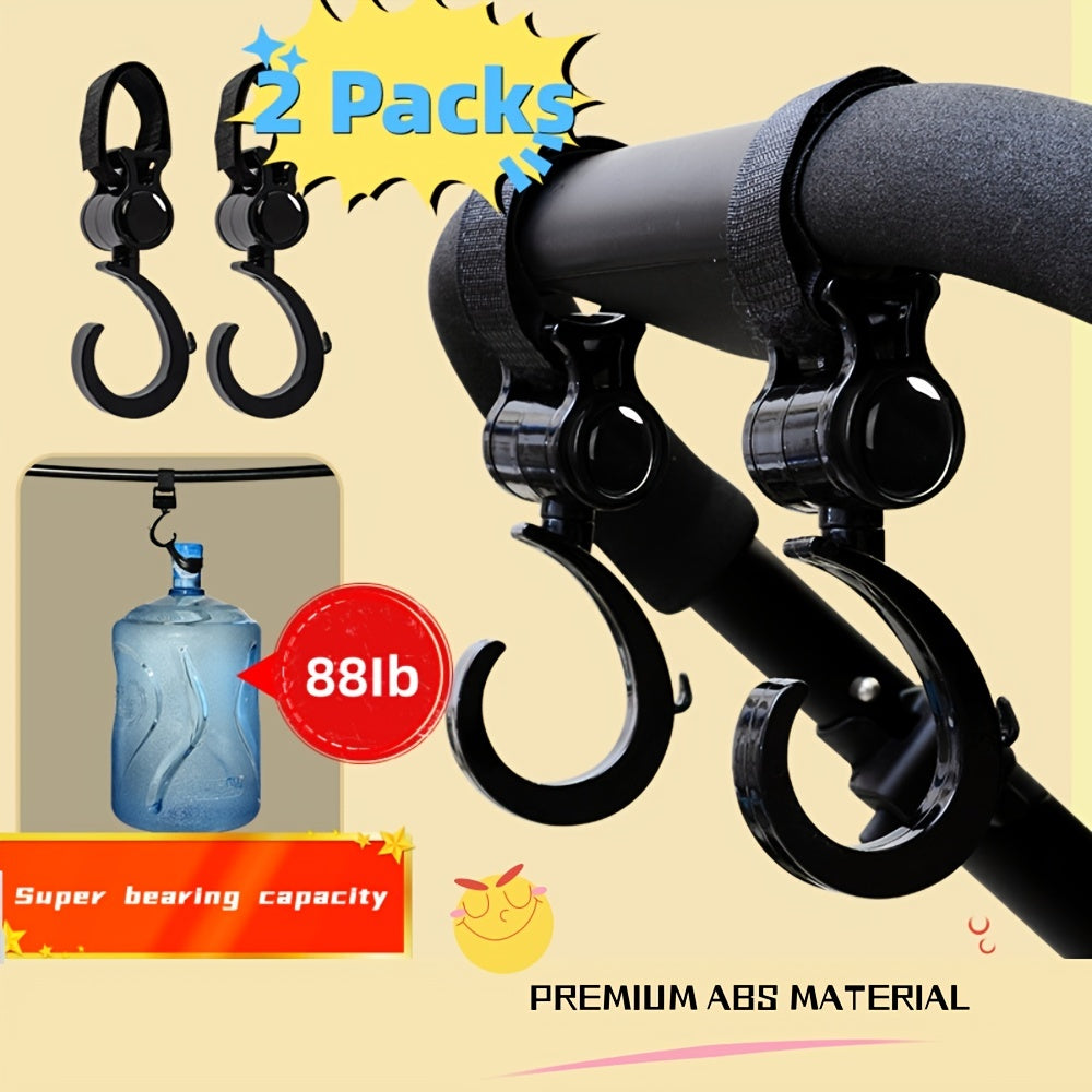 360 Rotatable Stroller Hook for Hanging Bags & Accessories
