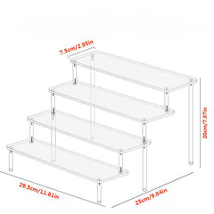 Acrylic Ladder Display Rack for Collectibles and Perfume