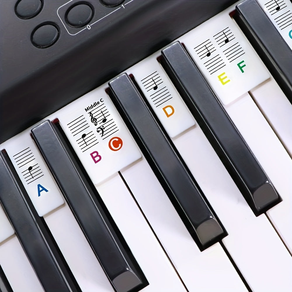 88 Key Piano Keyboard Note Label for Beginners