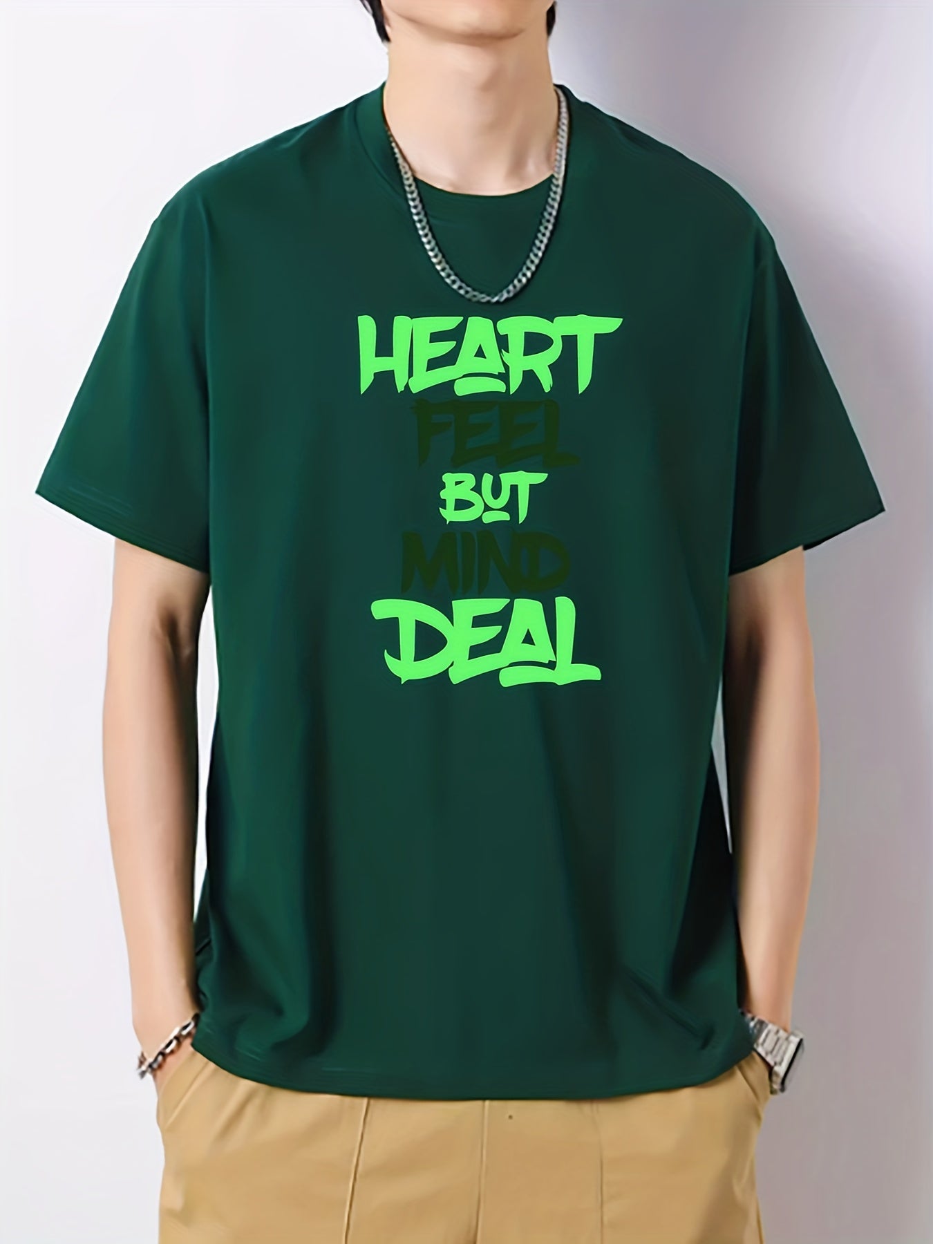 Men's Graphic Crew Neck Active T shirt for Summer