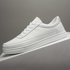 Solid Flat Lace Up Sneakers Lightweight Low Top Skate Shoes
