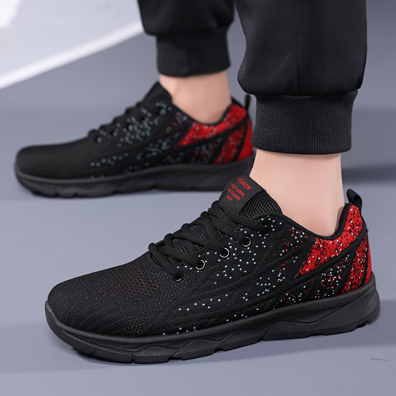 Men's Breathable Running Shoes Non Slip Lace Up Sneakers