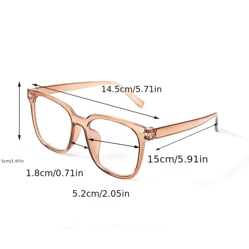 Vintage Square Frame Clear Lens Glasses for Women Men