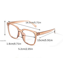 Vintage Square Frame Clear Lens Glasses for Women Men