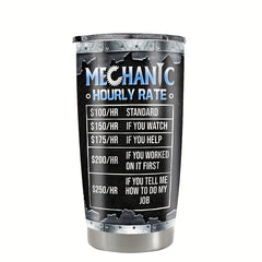 20oz Mechanical Skull Pattern Water Bottle 304 Stainless Steel Vacuum Insulated