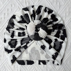 Newborn Leopard Knot Turban Hat Cap Beanie For Baby Boys Girls