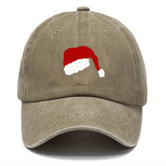Christmas Washed Cotton Baseball Cap Sun Protection Hat Adjustable Baseball Cap