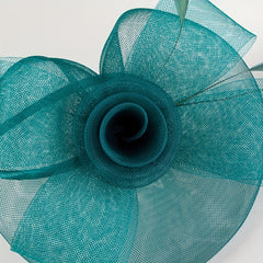 Green Flower Feather Fascinator For Tea Party Derby Hat