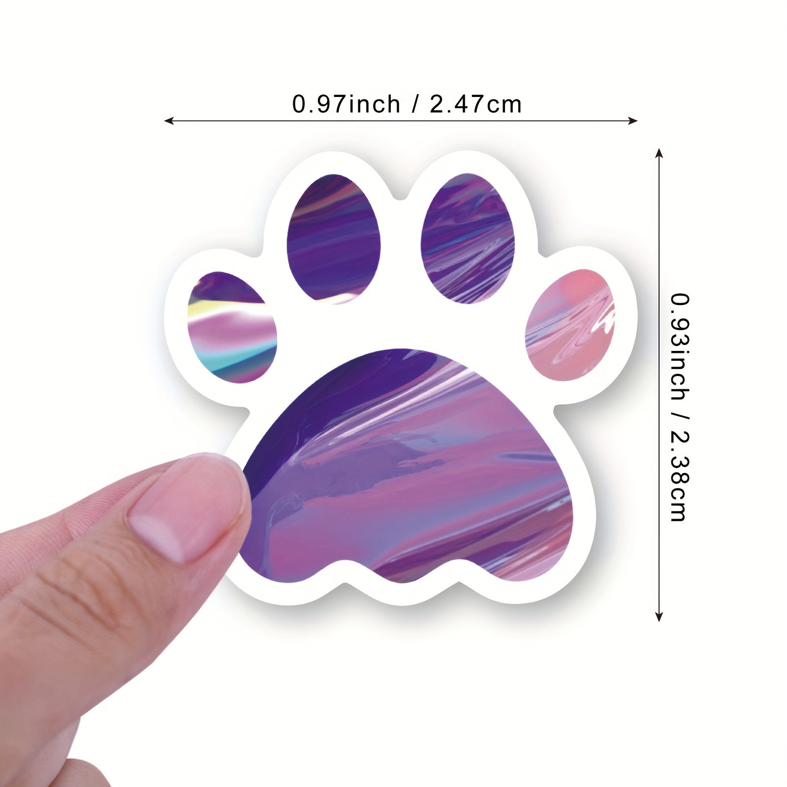 500PCS Animals Paw Print Sticker Roll Cat Dog Animals Paw Print Stickers