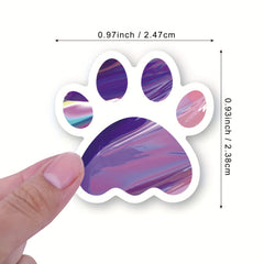 500PCS Animals Paw Print Sticker Roll Cat Dog Animals Paw Print Stickers