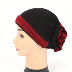 Ruched Turban Cap Elastic Head Wrap Ramadan Headscarf Chemo Cap