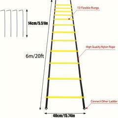 Pro Agility Set - Ladder, Cones, Piles, Resistance Umbr