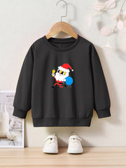 Lovely Santa Elf Graphic Crew Neck Sweatshirt