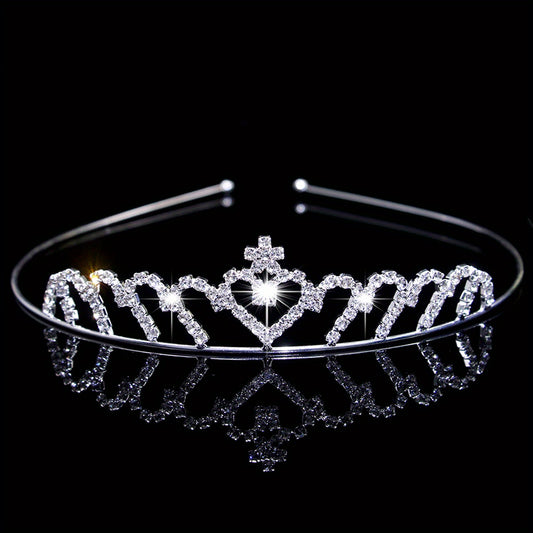 Rhinestone Queen Crown Tiara Headband Bridal Wedding Hair Accessory