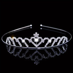 Rhinestone Queen Crown Tiara Headband Bridal Wedding Hair Accessory