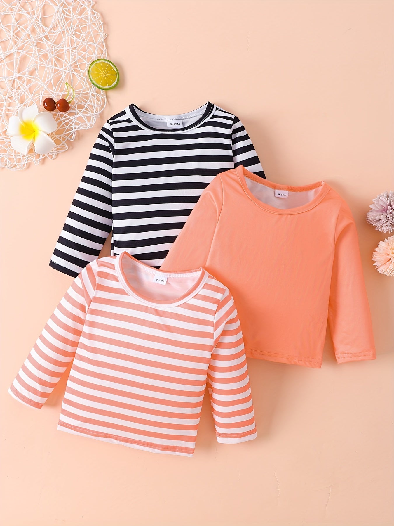 Baby Striped T-shirt 3pcs Set