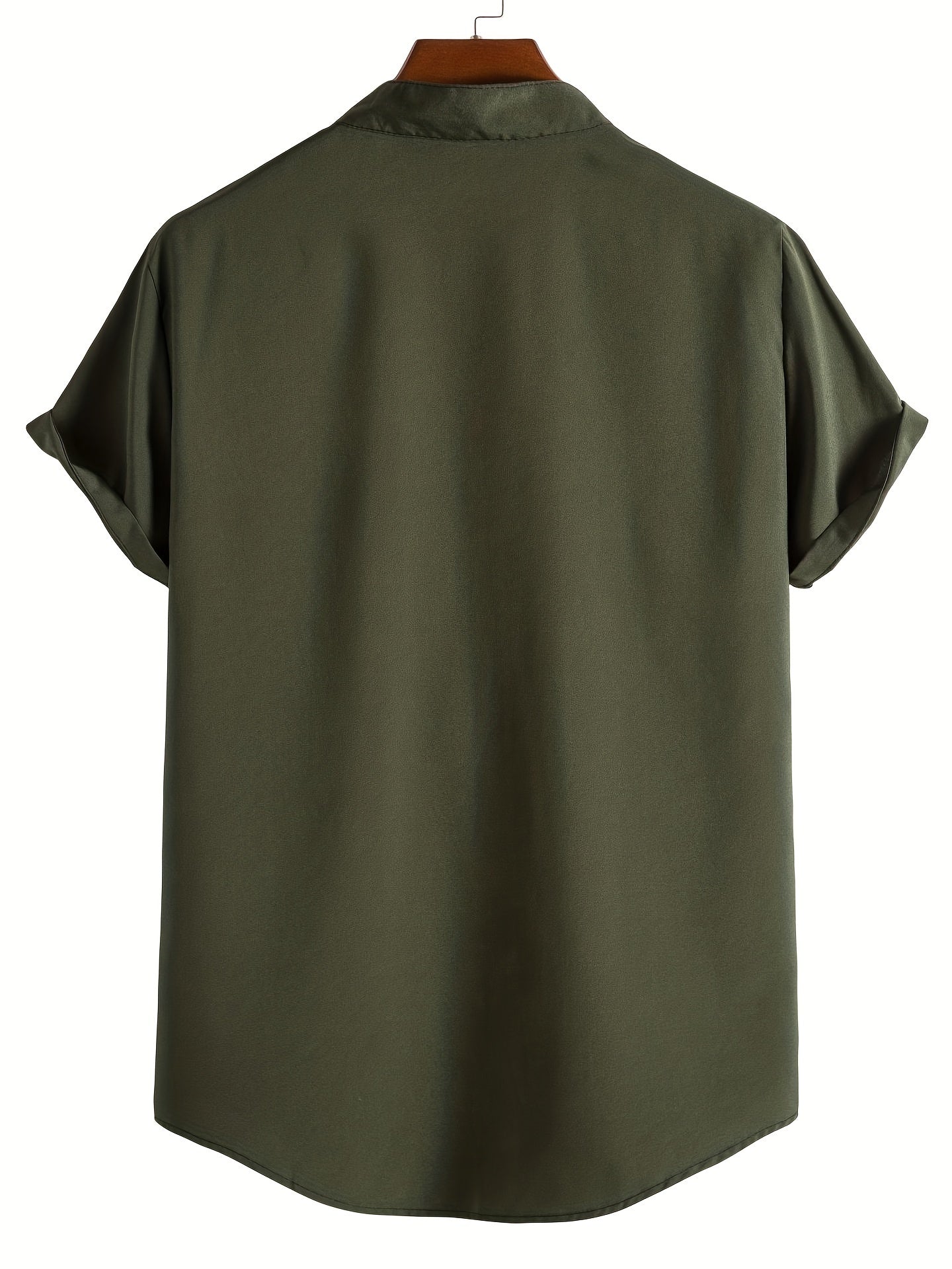 Men's Casual Stand Collar Short Sleeve Shirt