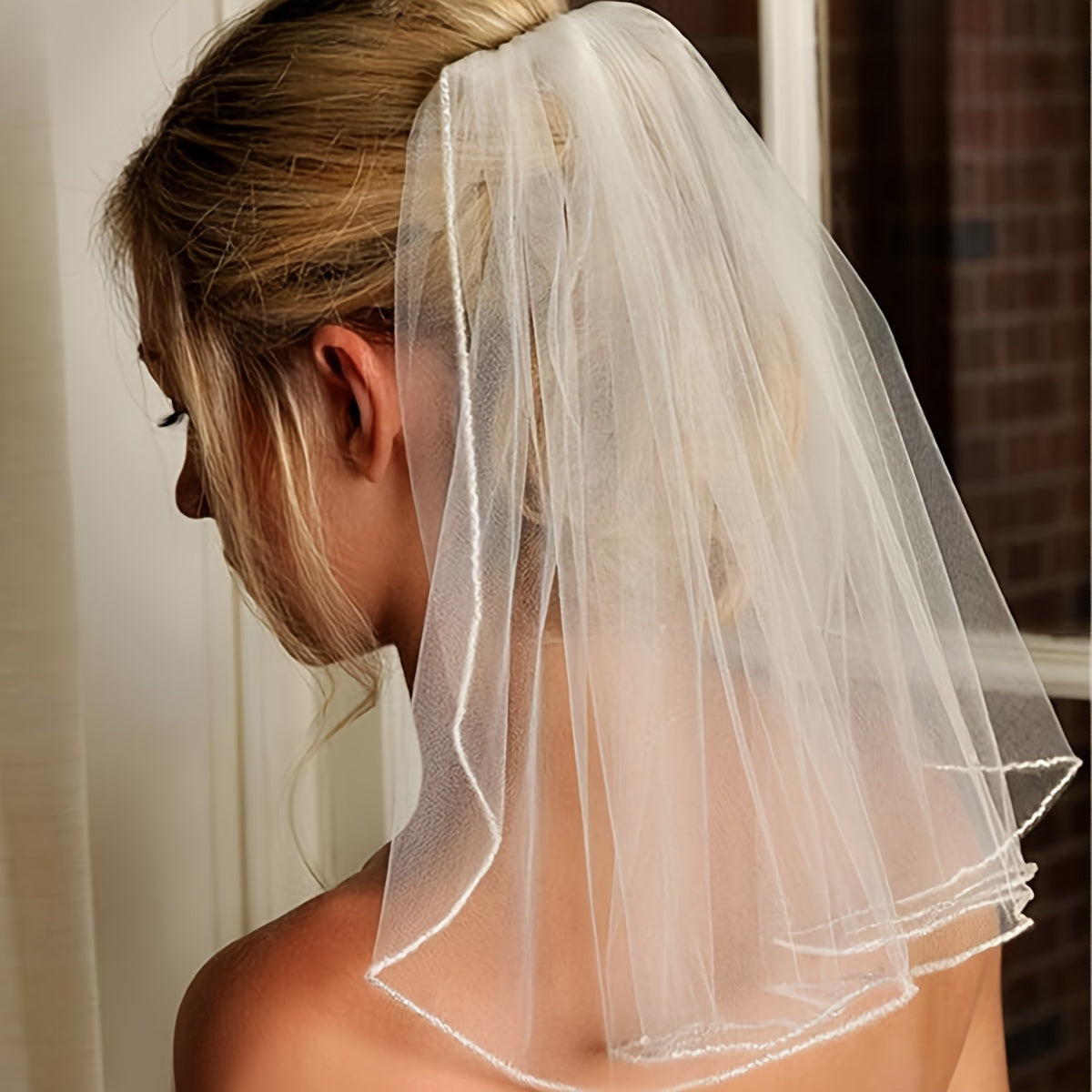 Short Bridal Veil For Wedding Gown Hair Accessories