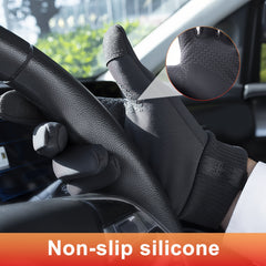 Touch Screen Winter Gloves for Men Women - Windproof Waterproof Running Gloves