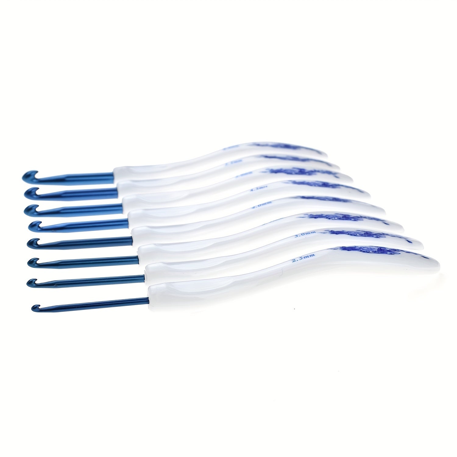 8pcs Ergonomic Crochet Hook Set with Print Crochet Hooks