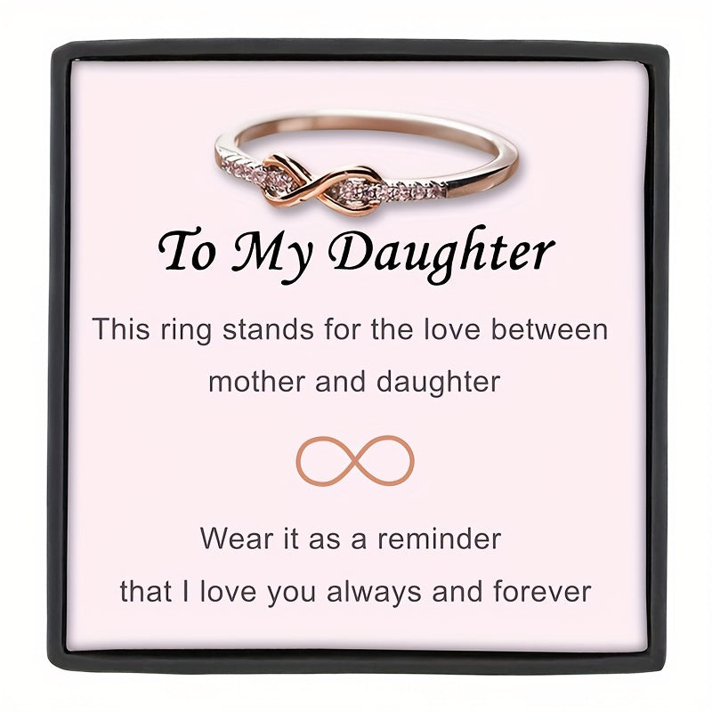 Infinity Zircon Ring + Gift Card - Daughter