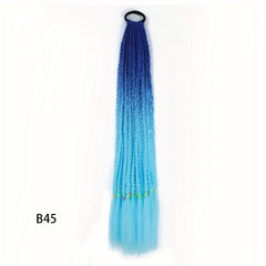 24" 60 Dreadlock Hair Tie Wig Colored Braid Hip Hop Style Elastic