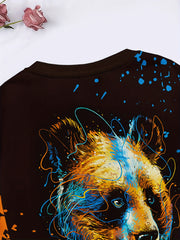 Tie Dye Graphic Crew Neck Long Sleeve Sweatshirt Pullover For Kids