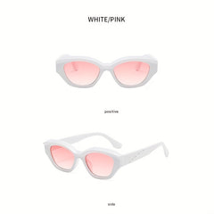 Men's UV Protection Polygonal Frame Sunglasses with Box